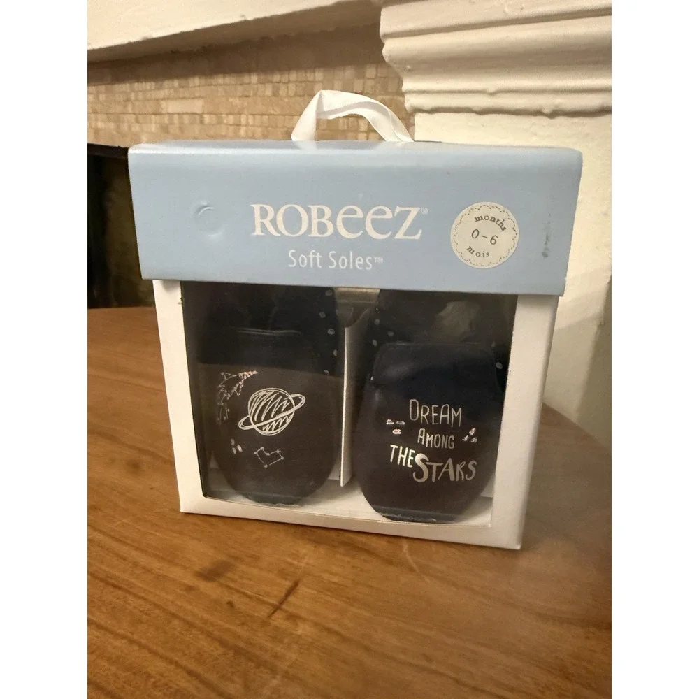 Robeez Soft Soles Dream Among the Stars Baby Shoes 0-6 Months‎ New In Box